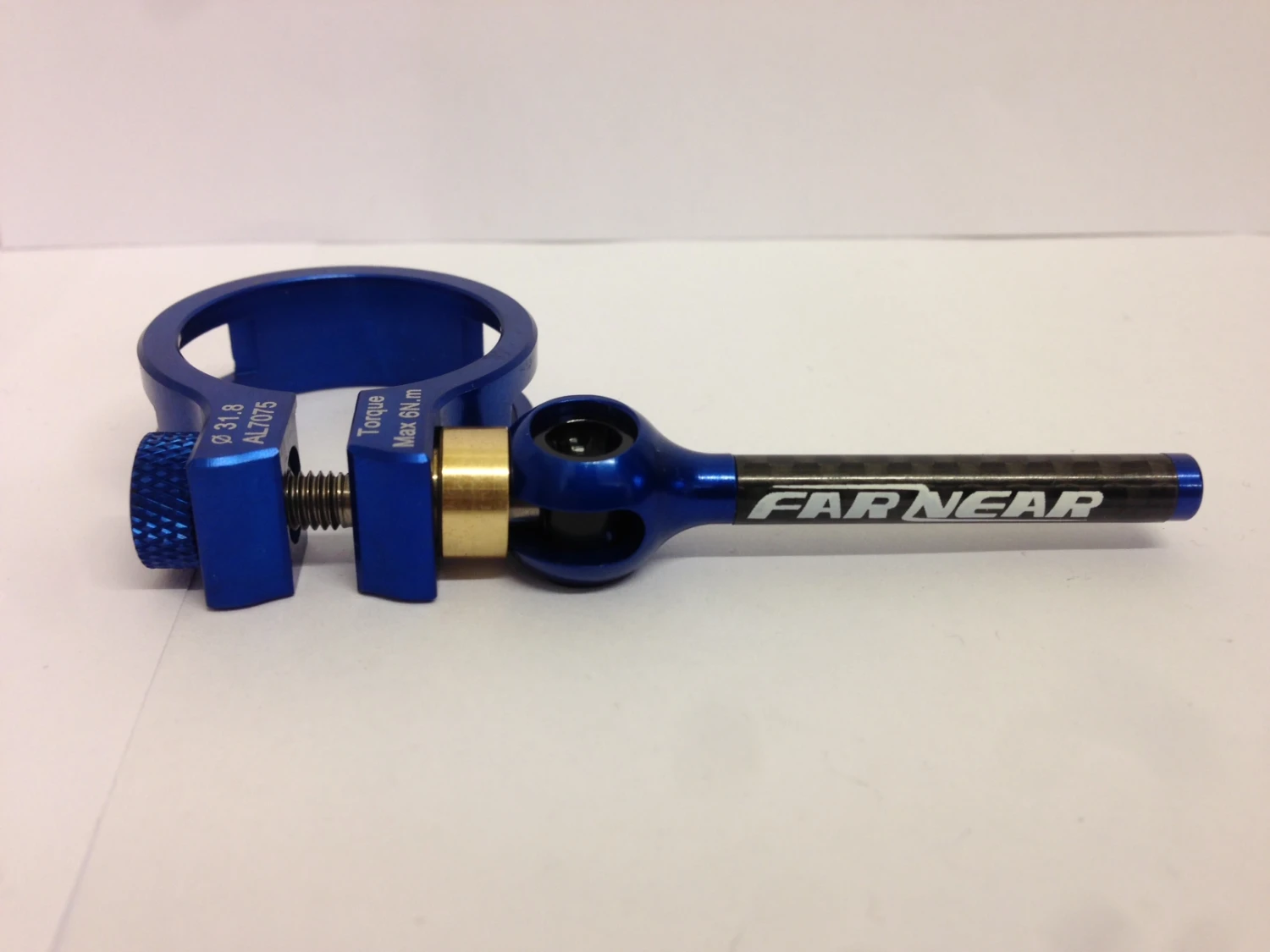 Far And Near QR Clamp Carbon-Alloy 31.8mm Blau Sattelstützenklemme 4 Far And Near QR Clamp Carbon-Alloy 31.8mm Blau Sattelstützenklemme – Bild 2