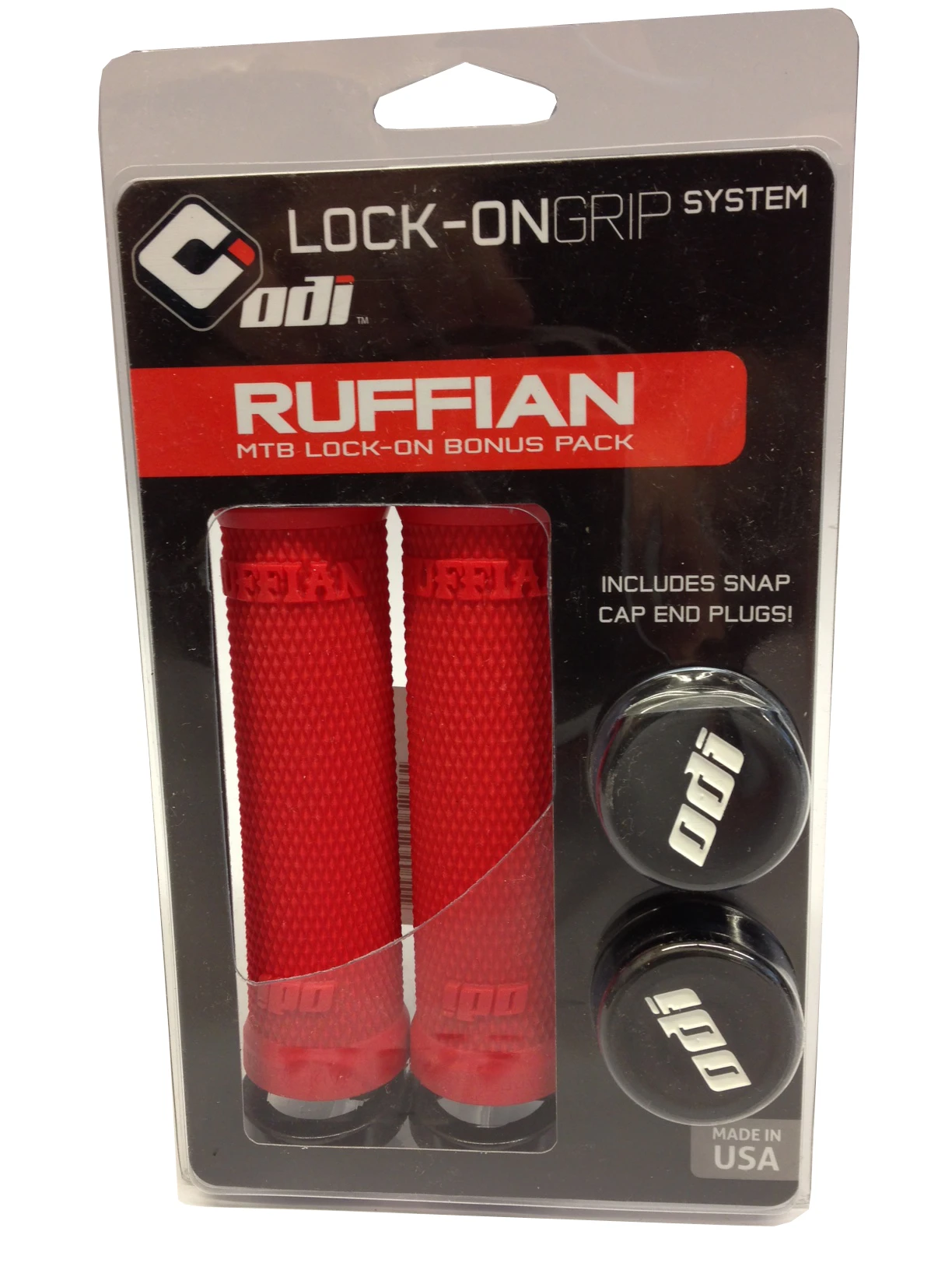 ODI Ruffian Lock-On Grips Bright Red Lenkergriffe 4 ODI Ruffian Lock-On Grips Bright Red Lenkergriffe – Bild 2