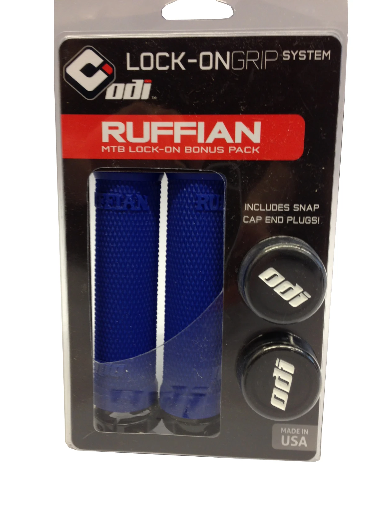 ODI Ruffian Lock-On Grips Bright Blue Lenkergriffe 4 ODI Ruffian Lock-On Grips Bright Blue Lenkergriffe – Bild 2