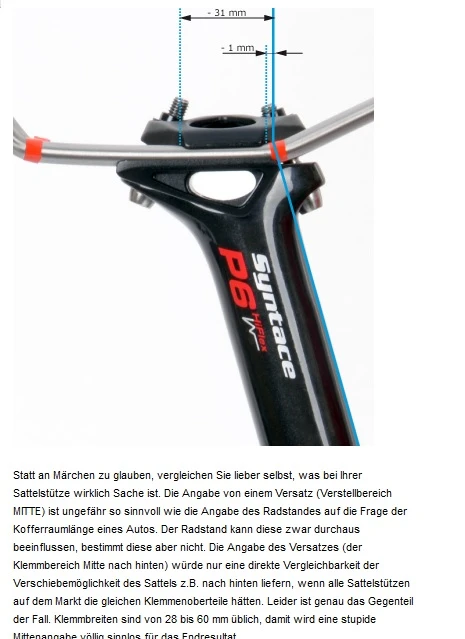 Syntace P6 Carbon Hiflex 30.9/400mm Di2 Ready Sattelstütze 5 Syntace P6 Carbon Hiflex 30.9/400mm Di2 Ready Sattelstütze – Bild 3
