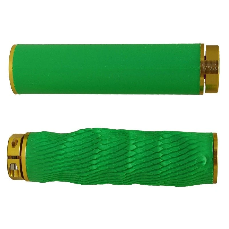 TMR Designs Imprint Grips Premium Grün/gold Lenkergriffe 3 TMR Designs Imprint Grips Premium Grün/gold Lenkergriffe