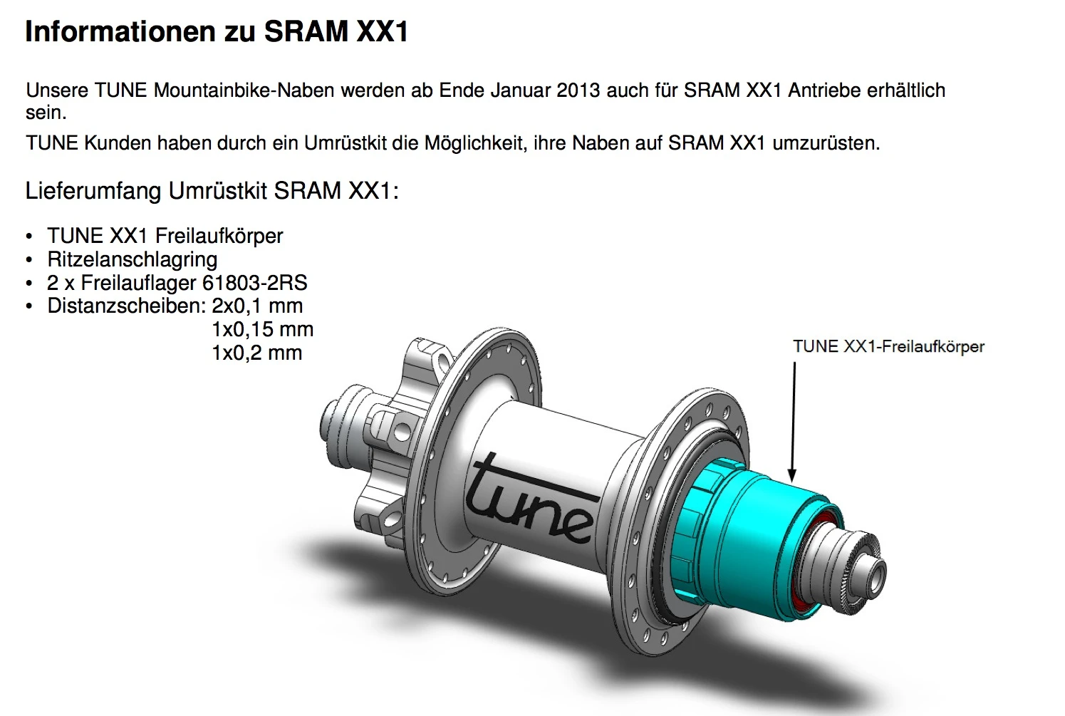 Tune XX1 Freilauf 4 Tune XX1 Freilauf – Bild 2
